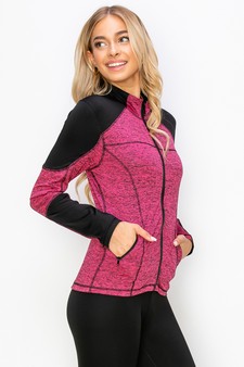 Women's Active Wear Zip Up Jacket style 2