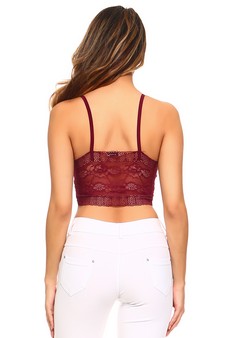 Lace Bralette with Front X Detail style 3