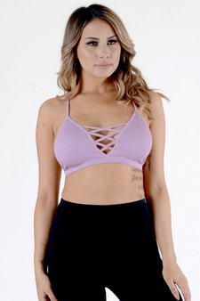 Women's Criss Cross Ribbed Bralette style 2