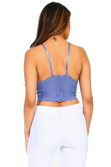 Lady's Scallop Lace Plunge Neck Bralette style 5