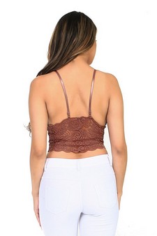 Lady's Scallop Lace Plunge Neck Bralette style 6