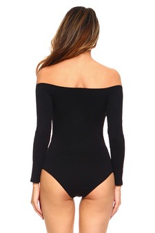 Long Sleeve Off the Shoulder Bodysuit style 3
