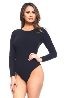 Lady's Long Sleeve Open Back Bodysuit style 4