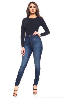 Lady's Long Sleeve Open Back Bodysuit style 7