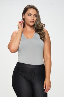 Reversible V-Neck Basic Tank Top Bodysuit style 2