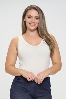 Reversible V-Neck Basic Tank Top Bodysuit style 2