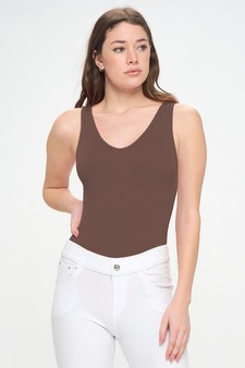 Reversible V-Neck Basic Tank Top Bodysuit style 2