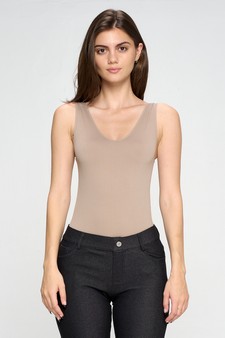 Reversible V-Neck Basic Tank Top Bodysuit style 2