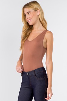 Reversible V-Neck Basic Tank Top Bodysuit style 2