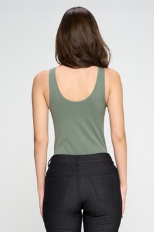 Reversible V-Neck Basic Tank Top Bodysuit style 3