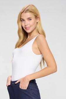 Reversible V-Neck Basic Tank Top Bodysuit style 3