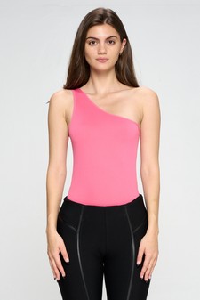 One Shoulder Asymmetrical Tank Bodysuit style 4