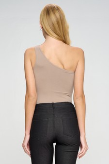 One Shoulder Asymmetrical Tank Bodysuit style 4