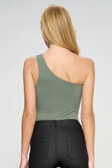 One Shoulder Asymmetrical Tank Bodysuit style 4