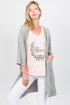 Women's Long Sleeve Knit Wrap Cardigan with Pockets style 2