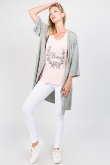 Women's Long Sleeve Knit Wrap Cardigan with Pockets style 5