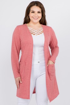 Women's Long Sleeve Knit Wrap Cardigan with Pockets