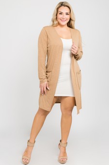 Women's Long Sleeve Knit Wrap Cardigan with Pockets style 5