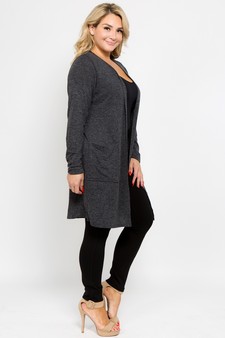 Women's Long Sleeve Knit Wrap Cardigan with Pockets style 3