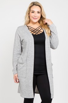 Women's Long Sleeve Knit Wrap Cardigan with Pockets style 2