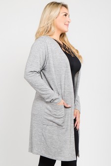 Women's Long Sleeve Knit Wrap Cardigan with Pockets style 3