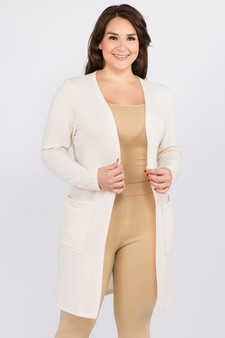 Women's Long Sleeve Knit Wrap Cardigan with Pockets style 2