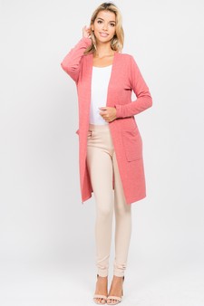 Women's Long Sleeve Knit Wrap Cardigan with Pockets style 2