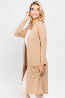 Women's Long Sleeve Knit Wrap Cardigan with Pockets style 2