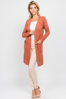 Women's Long Sleeve Knit Wrap Cardigan with Pockets style 2