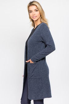 Women's Long Sleeve Knit Wrap Cardigan with Pockets style 2