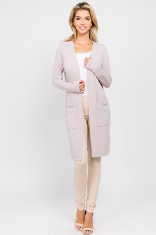 Women's Long Sleeve Knit Wrap Cardigan with Pockets style 3