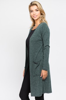 Women's Long Sleeve Knit Wrap Cardigan with Pockets style 3