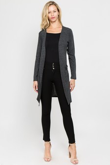 Women's Long Sleeve Knit Wrap Cardigan with Pockets style 4