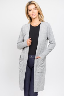 Women's Long Sleeve Knit Wrap Cardigan with Pockets style 2