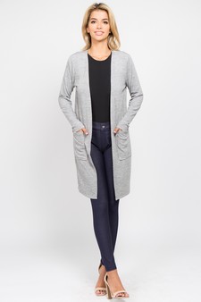 Women's Long Sleeve Knit Wrap Cardigan with Pockets style 4