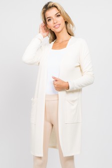 Women's Long Sleeve Knit Wrap Cardigan with Pockets style 2