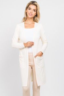 Women's Long Sleeve Knit Wrap Cardigan with Pockets style 3