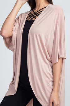 Women's Short Sleeve Open Front Cardigan style 4