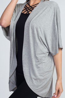 Women's Short Sleeve Open Front Cardigan style 4