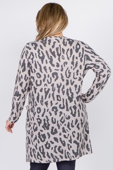 Women's Leopard Print Cardigan with Pockets style 4