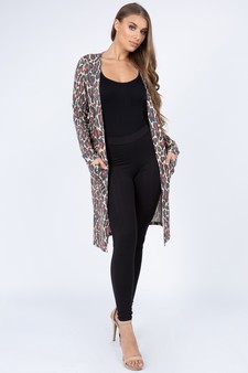 Women's Leopard Print Cardigan with Pockets style 5