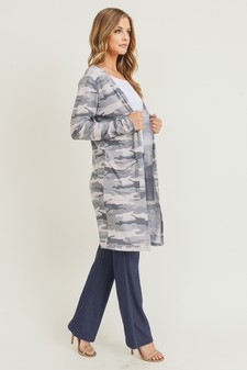 Women's Camouflage Duster Cardigan with Pockets style 6