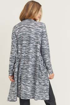 Women's Zebra Striped Duster Cardigan style 5