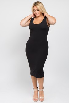 Scoop Neckline Body-Con Dress style 4