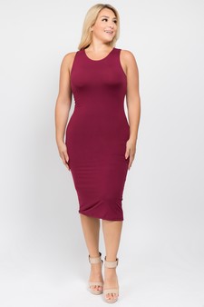 Women's Crew Neckline Body-Con Dress style 4