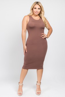 Women's Crew Neckline Body-Con Dress style 4