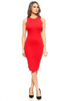 Women's Crew Neckline Body-Con Dress style 4