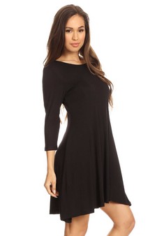 Three-Quarter Sleeve Swing Dress style 2