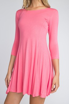Three-Quarter Sleeve Swing Dress style 4