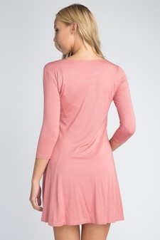 Three-Quarter Sleeve Swing Dress style 5